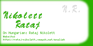 nikolett rataj business card